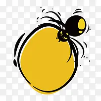 卡通万圣节边框蜘蛛装饰-空若网 卡通万圣节边框蜘蛛装饰-空若网