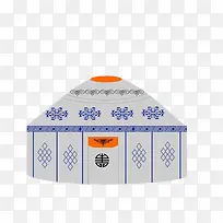 手绘扁平化的蒙古包素材-空若网 手绘扁平化的蒙古包素材-空若网