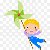 可爱风车男孩-空若网 可爱风车男孩-空若网