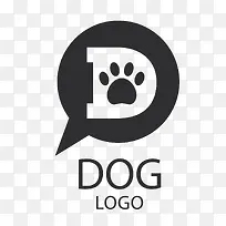 黑色宠物狗标签矢量图-空若网 黑色宠物狗标签矢量图-空若网