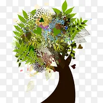 花团锦簇的矢量树-空若网 花团锦簇的矢量树-空若网
