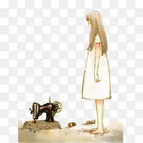 手绘侧面美女-空若网 手绘侧面美女-空若网