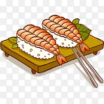 卡通简约美食装饰广告设计寿司-空若网 卡通简约美食装饰广告设计寿司-空若网