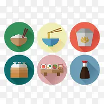 矢量扁平化中国食物-空若网 矢量扁平化中国食物-空若网