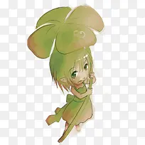 矢量四叶草女孩-空若网 矢量四叶草女孩-空若网