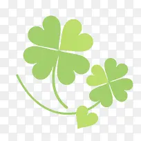 绿色手绘的四叶草-空若网 绿色手绘的四叶草-空若网