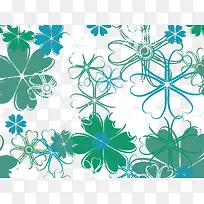 手绘绿色四叶草-空若网 手绘绿色四叶草-空若网