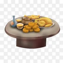 手绘立体中秋团圆饭-空若网 手绘立体中秋团圆饭-空若网