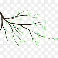 手绘装饰春天树枝元素-空若网 手绘装饰春天树枝元素-空若网