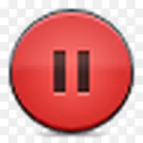 按钮暂停红色的iconset--空若网 按钮暂停红色的iconset--空若网