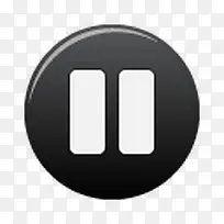 黑色的按钮暂停Primo_Icons-空若网 黑色的按钮暂停Primo_Icons-空若网