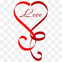 心形love飘带爱情素材-空若网 心形love飘带爱情素材-空若网