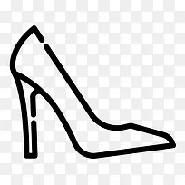 手绘线条高跟鞋-空若网 手绘线条高跟鞋-空若网