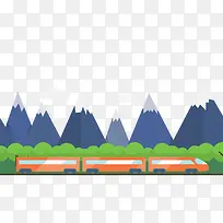 卡通风景设计矢量图-空若网 卡通风景设计矢量图-空若网