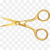 手绘金色剪刀png-空若网 手绘金色剪刀png-空若网