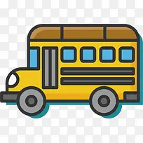 矢量图黄色小巴士-空若网 矢量图黄色小巴士-空若网