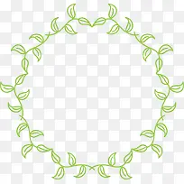 绿色叶子植物框架-空若网 绿色叶子植物框架-空若网