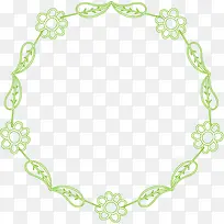 绿色春季花朵草环-空若网 绿色春季花朵草环-空若网