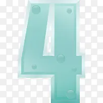 绿色冰块数字4-空若网 绿色冰块数字4-空若网