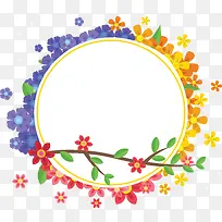 多彩碎花装饰边框-空若网 多彩碎花装饰边框-空若网