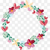 矢量图清新的多彩花环-空若网 矢量图清新的多彩花环-空若网