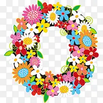 多彩美丽春季花环-空若网 多彩美丽春季花环-空若网