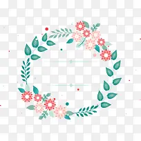 手绘多彩花朵叶子-空若网 手绘多彩花朵叶子-空若网