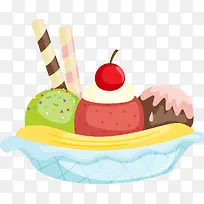 卡通多彩冰激淋-空若网 卡通多彩冰激淋-空若网