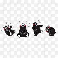 手绘大笑熊本插画素材-空若网 手绘大笑熊本插画素材-空若网