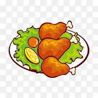 卡通简约美食装饰广告设计鸡腿-空若网 卡通简约美食装饰广告设计鸡腿-空若网