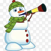 吹号角的精致小雪人-空若网 吹号角的精致小雪人-空若网