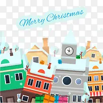 矢量圣诞节雪景插画-空若网 矢量圣诞节雪景插画-空若网