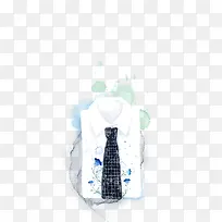 墨迹背景与衬衫-空若网 墨迹背景与衬衫-空若网