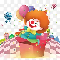 卡通手绘愚人节卡通小丑-空若网 卡通手绘愚人节卡通小丑-空若网