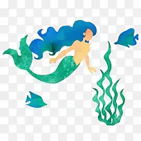 矢量美人鱼素材-空若网 矢量美人鱼素材-空若网