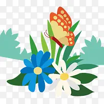 彩色扁平化花朵元素-空若网 彩色扁平化花朵元素-空若网