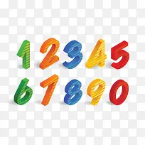 多彩立体效果数字-空若网 多彩立体效果数字-空若网