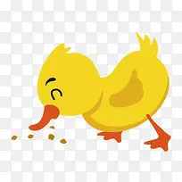 卡通可爱吃东西的鸭子-空若网 卡通可爱吃东西的鸭子-空若网