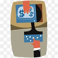 金钱借贷手续插画-空若网 金钱借贷手续插画-空若网