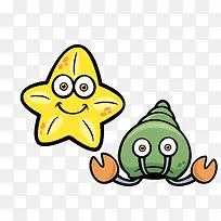 矢量海星海螺素材-空若网 矢量海星海螺素材-空若网