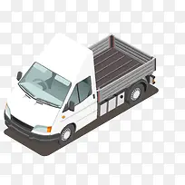 白色的平板运输车辆设计-空若网 白色的平板运输车辆设计-空若网