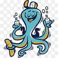 卡通章鱼动物设计-空若网 卡通章鱼动物设计-空若网