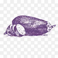 手绘素描茄子设计-空若网 手绘素描茄子设计-空若网