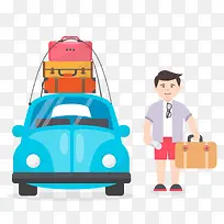 自驾游旅行人物矢量素材-空若网 自驾游旅行人物矢量素材-空若网