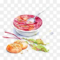 水彩午饭-空若网 水彩午饭-空若网