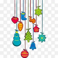 卡通多彩圣诞节挂件-空若网 卡通多彩圣诞节挂件-空若网