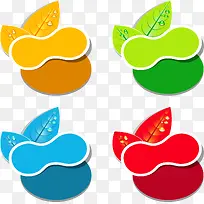 彩色树叶分类标签-空若网 彩色树叶分类标签-空若网