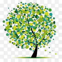 抽象圆点大树-空若网 抽象圆点大树-空若网