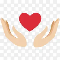 黄色立体手掌爱心-空若网 黄色立体手掌爱心-空若网