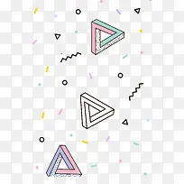 手绘的三角形装饰-空若网 手绘的三角形装饰-空若网